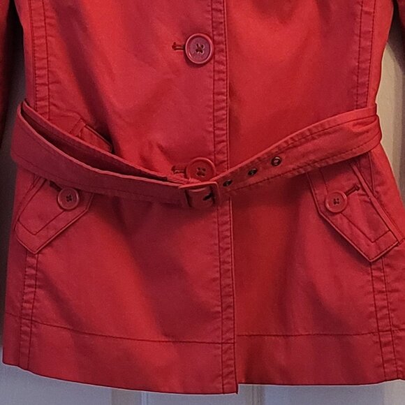 JACOB Red Short Jacket with Belt NWOT - Picture 8 of 8